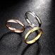 Wholesale New Trendy jewelry from China Gold Silver Color Classic 3 Rounds Rings High Quality Stainless Steel Wedding party Ring for Woman TGSTR187 2 small