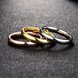 Wholesale New Trendy jewelry from China Gold Silver Color Classic 3 Rounds Rings High Quality Stainless Steel Wedding party Ring for Woman TGSTR187 3 small