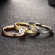Wholesale Romantic Trendy Wedding women Rings  Luxury Cubic Zircon Rings Personality Carving stripe Ring 3 colors 3 layers Fashion Jewelry TGSTR191 1 small