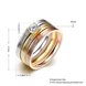Wholesale Romantic Trendy Wedding women Rings  Luxury Cubic Zircon Rings Personality Carving stripe Ring 3 colors 3 layers Fashion Jewelry TGSTR191 3 small
