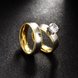 Wholesale Trendy Wedding Couple Rings Set Luxury Cubic Zircon Rings Personality Ring 24K Gold silver 2 color Fashion Dual wear Jewelry TGSTR196 2 small