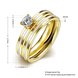 Wholesale Romantic Trendy Wedding women Rings Set Luxury Cubic Zircon Rings  Personality white stripe Ring 24K Gold Fashion Jewelry  TGSTR204 0 small