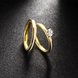 Wholesale Romantic Trendy Wedding women Rings Set Luxury Cubic Zircon Rings  Personality white stripe Ring 24K Gold Fashion Jewelry  TGSTR204 2 small