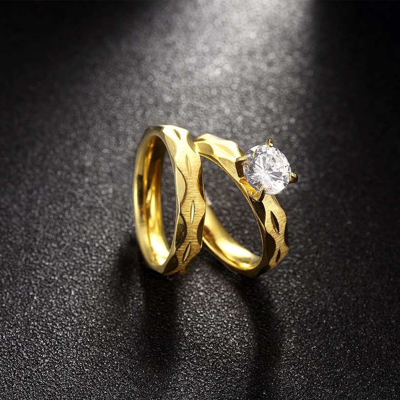 Wholesale Trendy Wedding women Rings Set Luxury Cubic Zircon Rings  Personality Ring 24K Gold Fashion Jewelry  TGSTR216 1