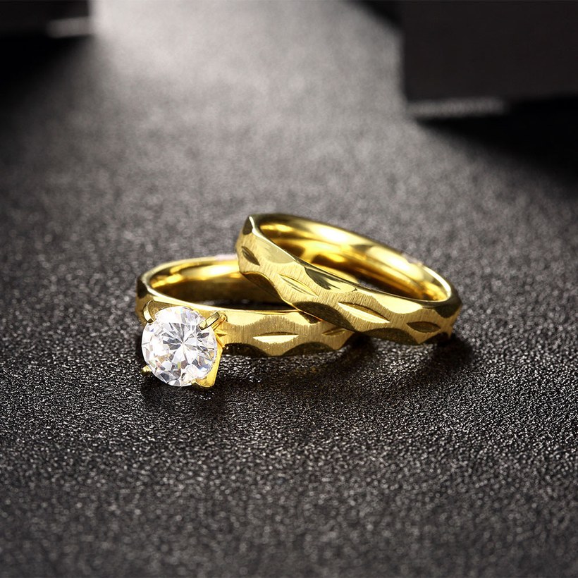 Wholesale Trendy Wedding women Rings Set Luxury Cubic Zircon Rings  Personality Ring 24K Gold Fashion Jewelry  TGSTR216 2