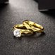 Wholesale Trendy Wedding women Rings Set Luxury Cubic Zircon Rings  Personality Ring 24K Gold Fashion Jewelry  TGSTR216 2 small