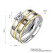 Wholesale Fashion Stainless Steel Wedding Ring For Women Never Fade Gold silver Classic zircon irregular shape rings Engagement ring Sets TGSTR073 3 small