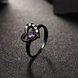 Wholesale Hot selling new arrival Romantic 316L Stainless Steel high quality Black heart Lucky women ring purple zircon Fashion Jewelry TGSTR077 3 small