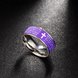 Wholesale Euramerican Trendy purple rotate English Bible cross 316L Stainless Steel wedding rings for men wholesale jewelry TGSTR080 1 small