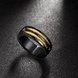 Wholesale Hot sale Black 316L Stainless Steel Rings For Men Gold Color Titanium Metal Male Rock Ring With Wire Fashion Cool boy Jewelry TGSTR083 1 small