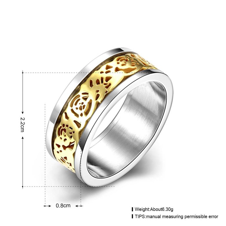Wholesale Classic Hot Sale gold silver Ring Fashion Stainless Steel Ring for Women Party Classic Jewelry Gifts TGSTR084 4
