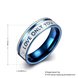 Wholesale Romantic Stainless Steel Ring Blue engrave Declaration of love men Ring Engagement Wedding Band Valentine's Day gift TGSTR086 0 small