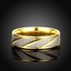 Wholesale Couples Stainless Steel Rings with Gold twill pattern 24K Gold Engagement Ring for Women Men TGSTR023 2 small