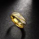 Wholesale Couples Stainless Steel Rings with Gold twill pattern 24K Gold Engagement Ring for Women Men TGSTR023 3 small