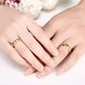 Wholesale Super popular Wedding couple rings  24k gold 2 colors titanium stainless steel zircon diamonds jewelry lover gifts for women TGSTR014 4 small
