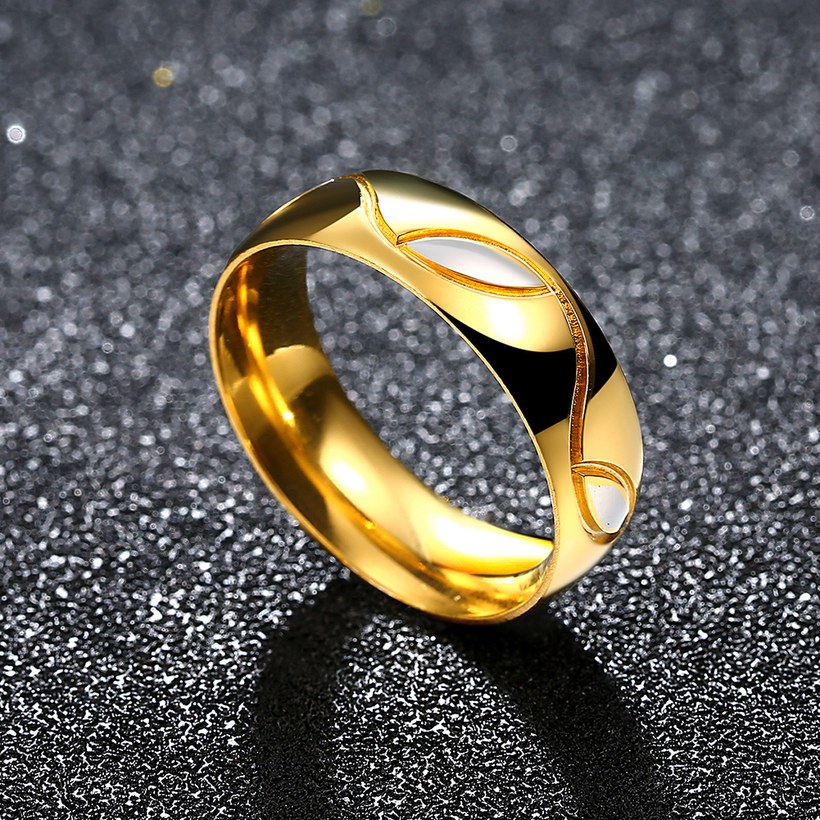 Wholesale Super popular Wedding couple rings  24k gold 2 colors titanium stainless steel zircon diamonds jewelry lover gifts for men TGSTR015 2