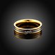 Wholesale Classic Alliances Marriage Couple Wedding Rings set for women zircon jewelry Gold color stainless steel jewelry TGSTR038 3 small