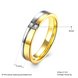Wholesale Classic Alliances Marriage Couple Wedding Rings set for women zircon jewelry Gold color stainless steel jewelry  TGSTR040 0 small