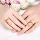 Wholesale Simple  Wedding 24K gold Band Rings Stainless Steel rings for Women Anniversary Gift Jewelry TGSTR044 4 small