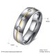 Wholesale Fashion inlay Golden stripe Bling three CZ Wedding Rings For men Stainless Steel Love Gifts TGSTR031 0 small