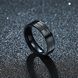 Wholesale Hot Sell Titanium Steel Middle Inlaid white Zircon rings Simple style stripe black Ring For Men Jewelry Gift TGSTR033 2 small