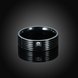 Wholesale Hot Sell Titanium Steel Middle Inlaid white Zircon rings Simple style stripe black Ring For Men Jewelry Gift TGSTR033 3 small