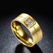 Wholesale New Arrival Romantic Stainless Steel Ring for men 24K gold CZ Fashion Rings Wedding Engagement Ring Jewelry TGSTR097 2 small