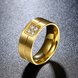 Wholesale New Arrival Romantic Stainless Steel Ring for men 24K gold CZ Fashion Rings Wedding Engagement Ring Jewelry TGSTR097 3 small