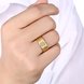 Wholesale New Arrival Romantic Stainless Steel Ring for men 24K gold CZ Fashion Rings Wedding Engagement Ring Jewelry TGSTR097 4 small