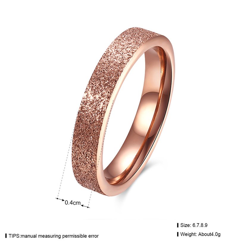 Wholesale Fashion Romantic 2020 New Stainless Steel matte Ring For Women Rose Gold Color rings Charm Female Ladies Gifts TGSTR111 0