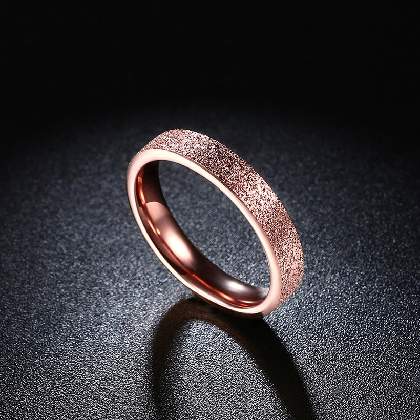 Wholesale Fashion Romantic 2020 New Stainless Steel matte Ring For Women Rose Gold Color rings Charm Female Ladies Gifts TGSTR111 2