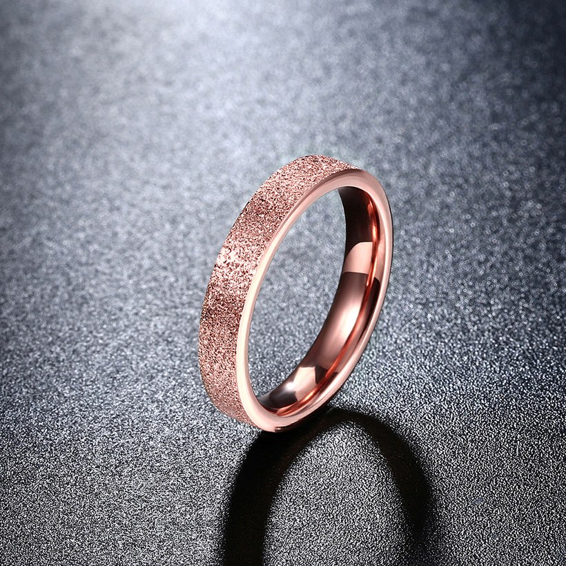 Wholesale Fashion Romantic 2020 New Stainless Steel matte Ring For Women Rose Gold Color rings Charm Female Ladies Gifts TGSTR111 3