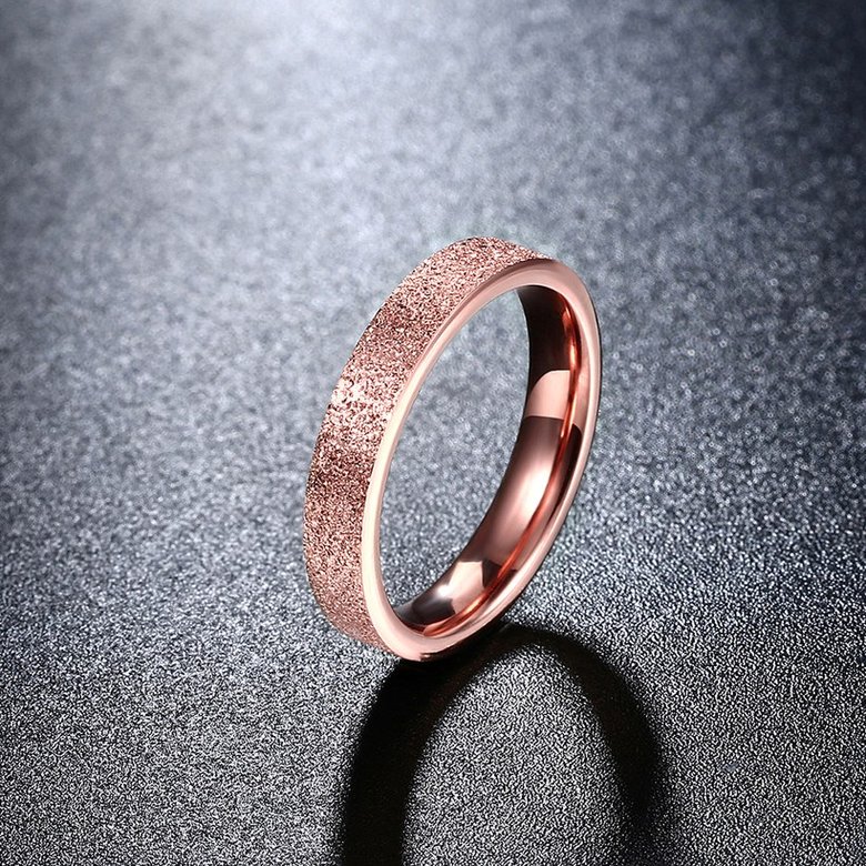 Wholesale Fashion Romantic 2020 New Stainless Steel matte Ring For Women Rose Gold Color rings Charm Female Ladies Gifts TGSTR111 3