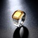 Wholesale Fashion gold square surface silver color Men Ring Gothic Stainless Steel Rings unique Man Wedding Party Ring Jewelry  TGSTR114 3 small