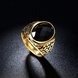 Wholesale Euramerican fashion Vintage oval black Zircon Stone Finger Rings For Men Male 18K gold Stainless Steel jewelry Charm Gift  TGSTR123 2 small