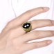 Wholesale Euramerican fashion Vintage oval black Zircon Stone Finger Rings For Men Male 18K gold Stainless Steel jewelry Charm Gift  TGSTR123 4 small