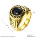 Wholesale Euramerican fashion Vintage oval black Zircon Stone Finger Rings For Men Male 18K gold Stainless Steel jewelry Charm Gift  TGSTR126 0 small