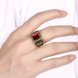 Wholesale Euramerican Fashion Vintage Square Red zircon Stone Signet Ring Men Antique Gold Wedding Band jewelry  TGSTR003 4 small
