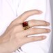 Wholesale Hot sale Euramerican Fashion Vintage Square big Red zircon Stone Signet Ring Men 18K Antique Gold Wedding Band jewelry  TGSTR132 4 small