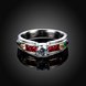 Wholesale Romantic rainbow series fashion jewelry color zircon ring beautiful elegant stainless steel jewelry  TGSTR061 1 small
