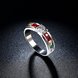 Wholesale Romantic rainbow series fashion jewelry color zircon ring beautiful elegant stainless steel jewelry  TGSTR061 2 small