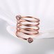 Wholesale Romantic Rose Gold Heart White CZ Ring TGGPR591 1 small