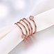 Wholesale Romantic Rose Gold Heart White CZ Ring TGGPR591 2 small