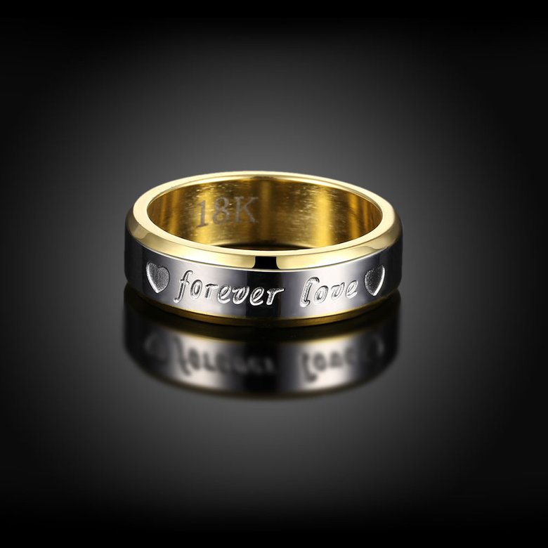 Wholesale Classic Simple Stylish male Jewelry Carve letters Round Gold Ring TGGPR308 1