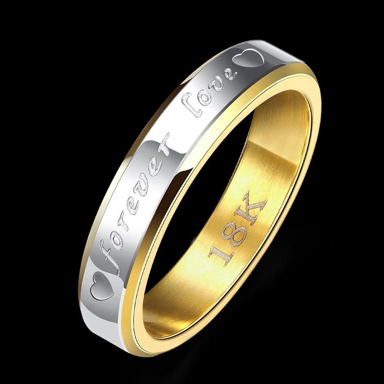 Wholesale Classic Simple Stylish male Jewelry Carve letters Round Gold Ring TGGPR316 0