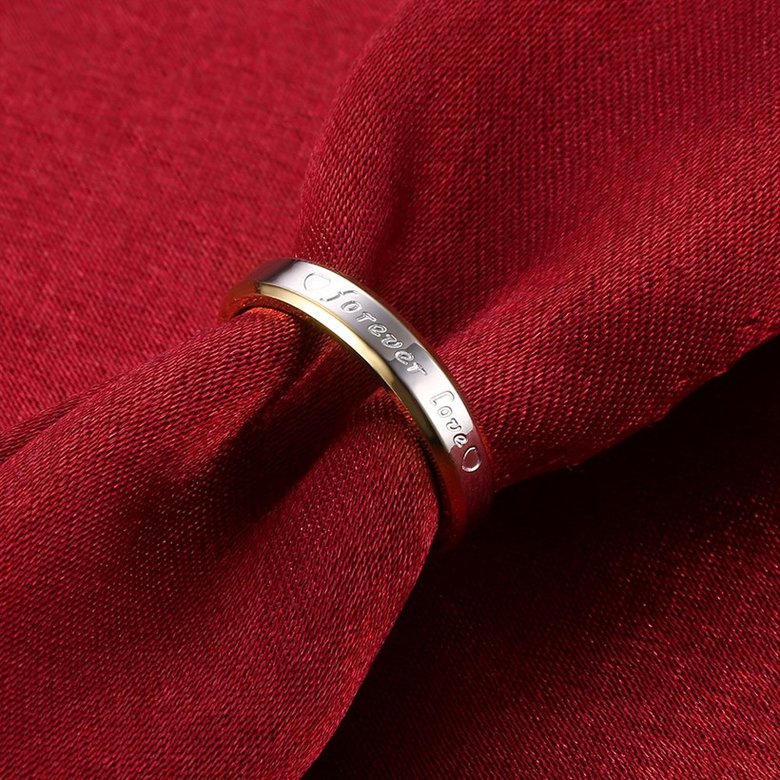 Wholesale Classic Simple Stylish male Jewelry Carve letters Round Gold Ring TGGPR316 3