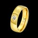 Wholesale Romantic Silver Round Gold CZ Ring TGGPR934 0 small