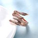 Wholesale Trendy Rose Gold Geometric White Rhinestone Ring TGGPR776 3 small