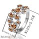 Wholesale Classic Platinum Round Brown Rhinestone Ring TGGPR807 2 small