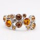 Wholesale Classic Platinum Round Brown Rhinestone Ring TGGPR807 3 small